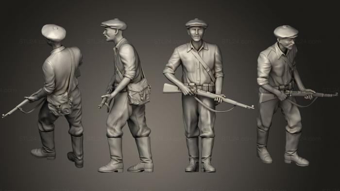 Military figurines (partisans7, STKW_0494) 3D models for cnc